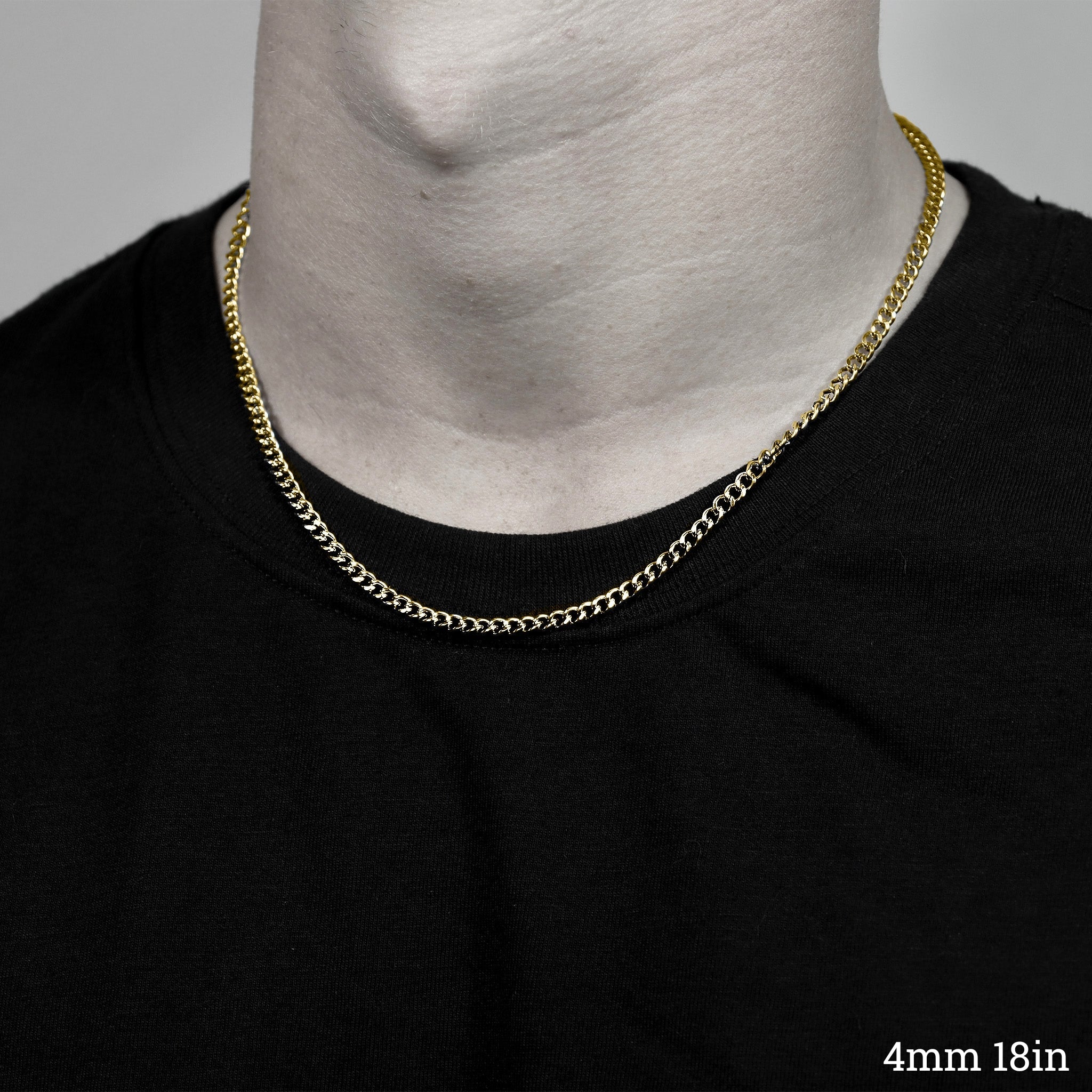 Gold Diamond Cut Curb Chain