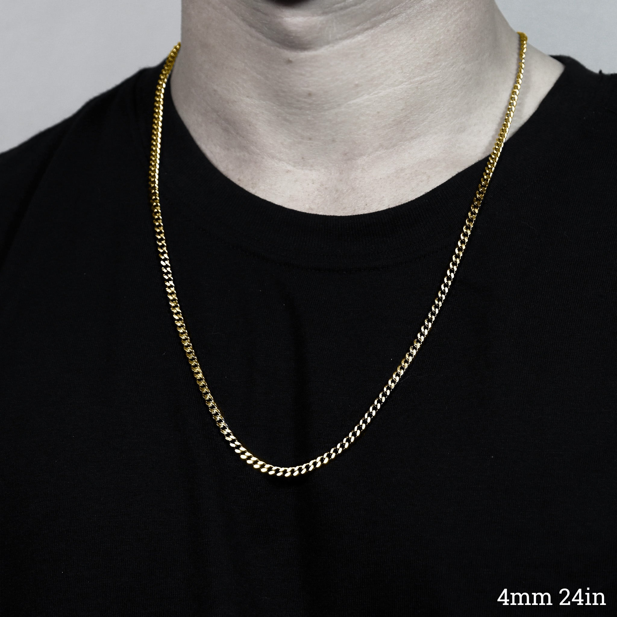 Gold Diamond Cut Curb Chain