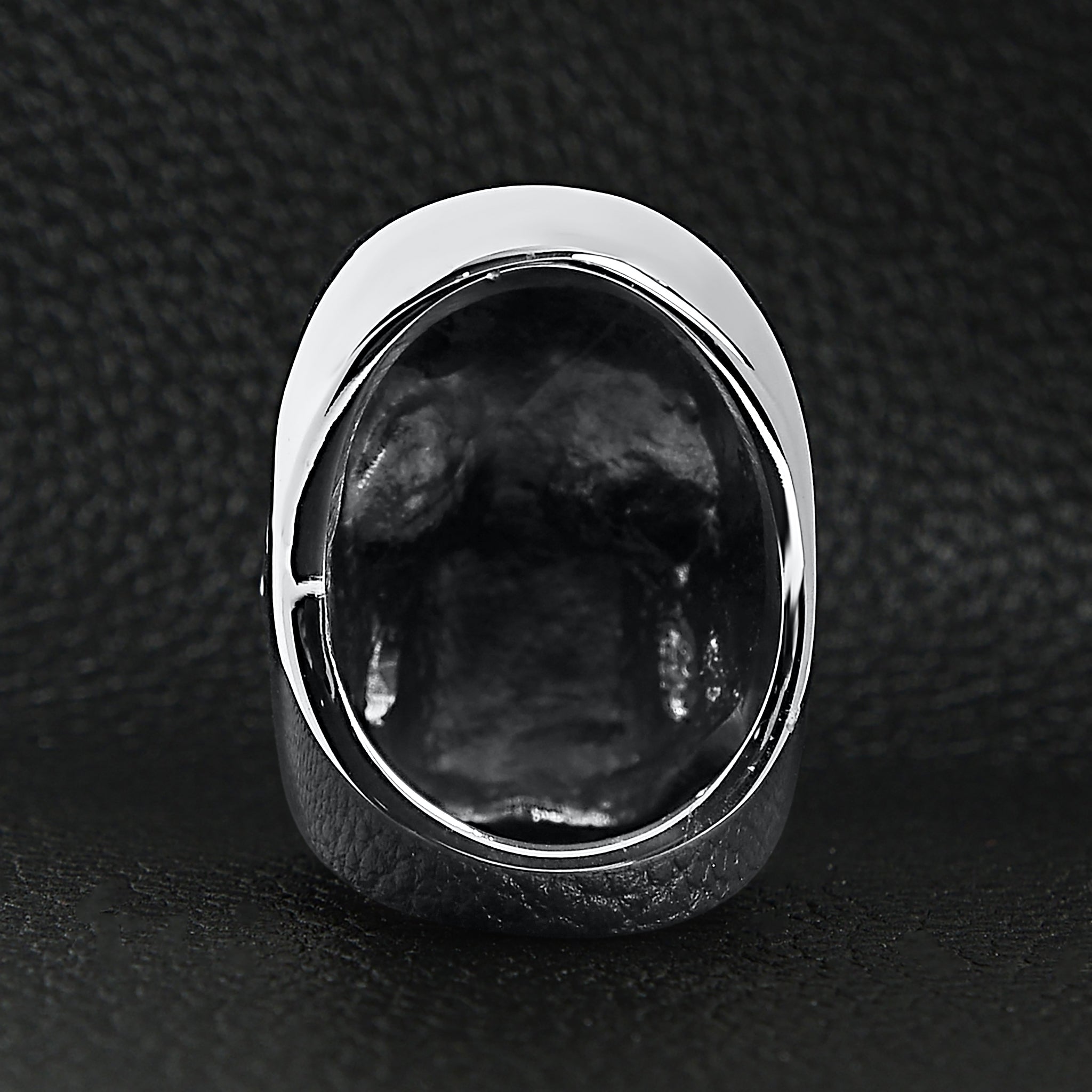 Stainless Steel Grinning Skull Ring