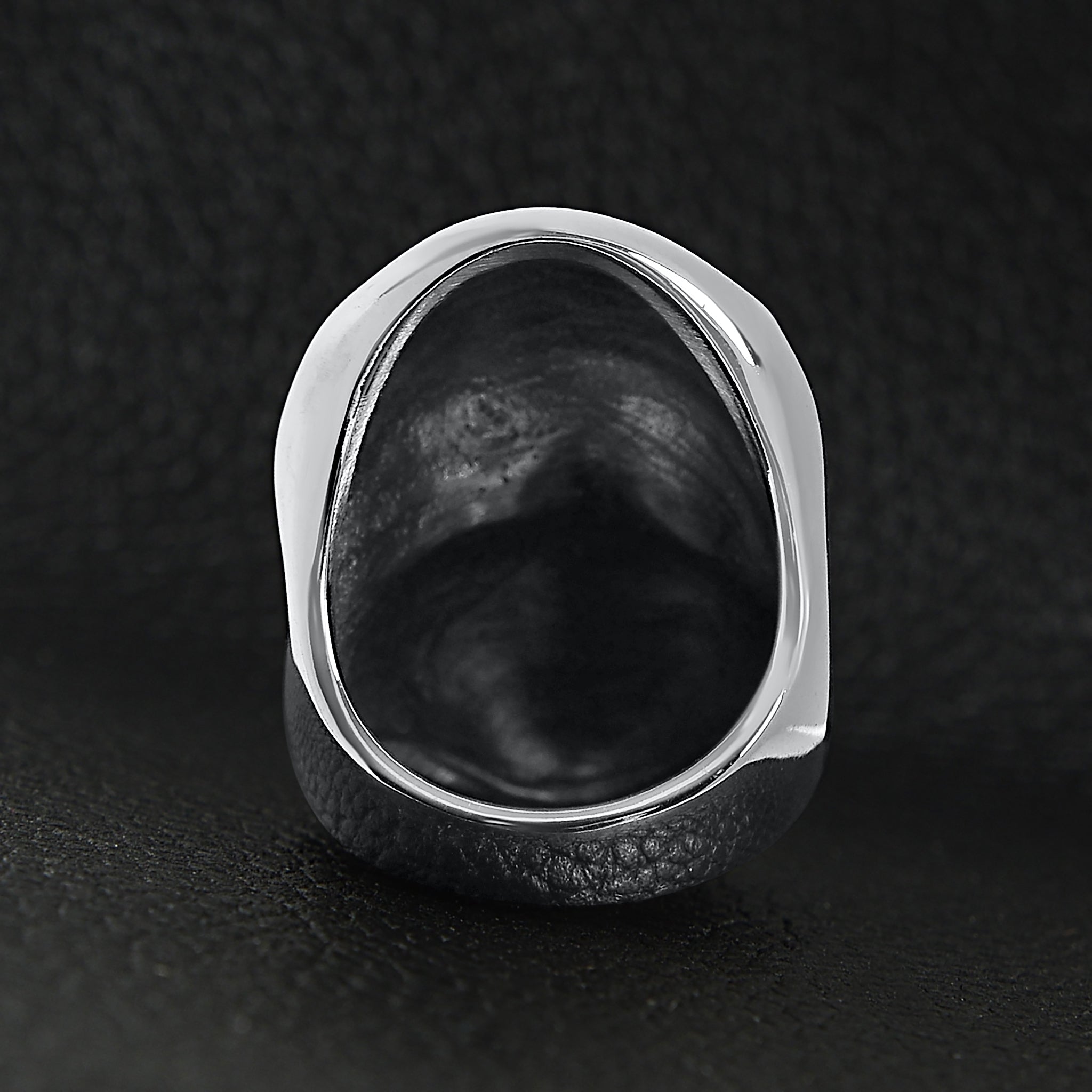 Stainless Steel USA Freedom Rider Skull Ring