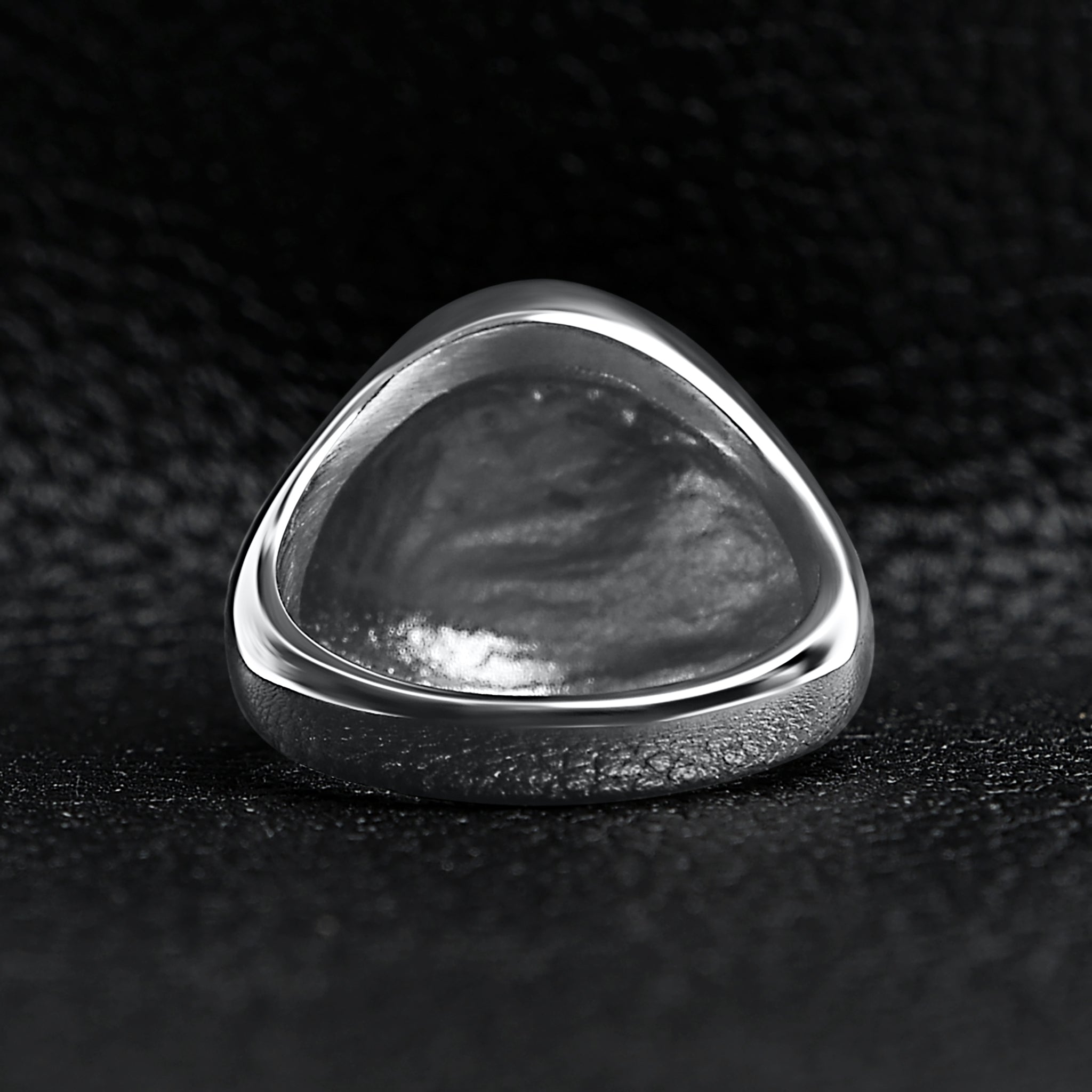 Stainless Steel Polished Cross Signet Ring