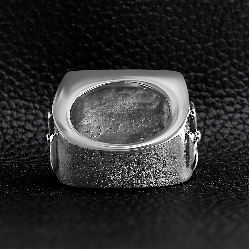 Stainless Steel Large Maltese Cross Signet Ring
