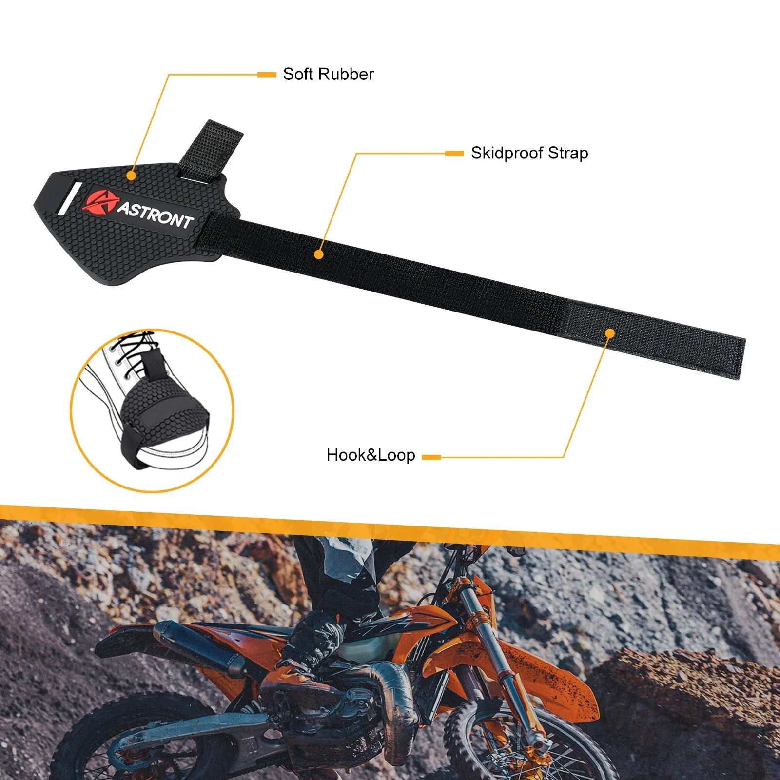 Motorcycle Shift Pad Adjustable Durable Shifter Cover Boot Shoe Protector