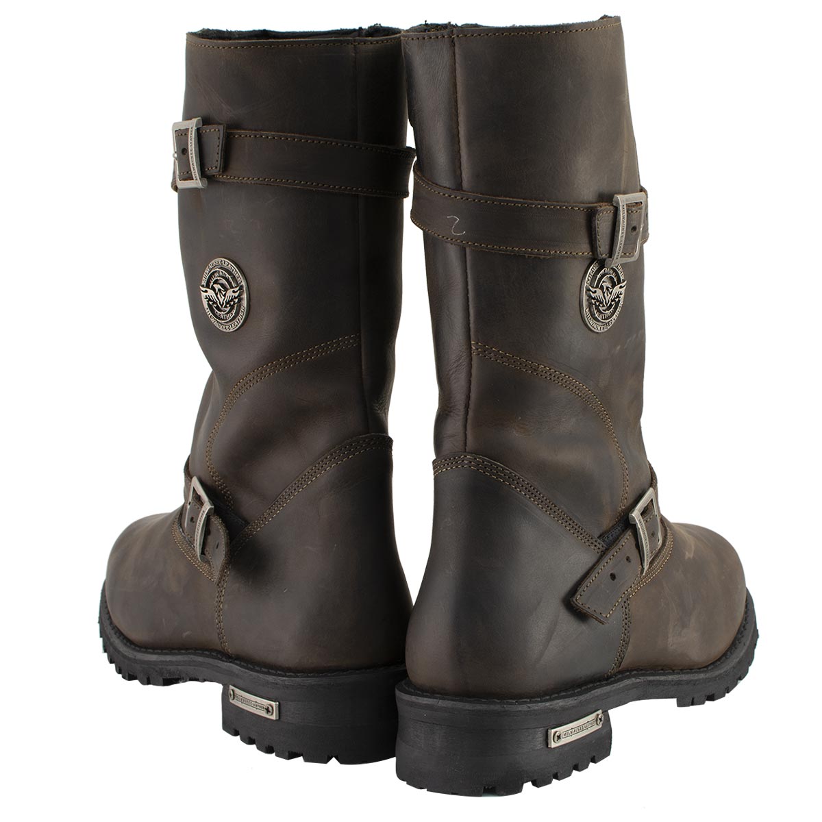 Milwaukee Leather MBM9063 Men's Classic Distressed Brown Leather Motorcycle Engineer Riding Biker Boots