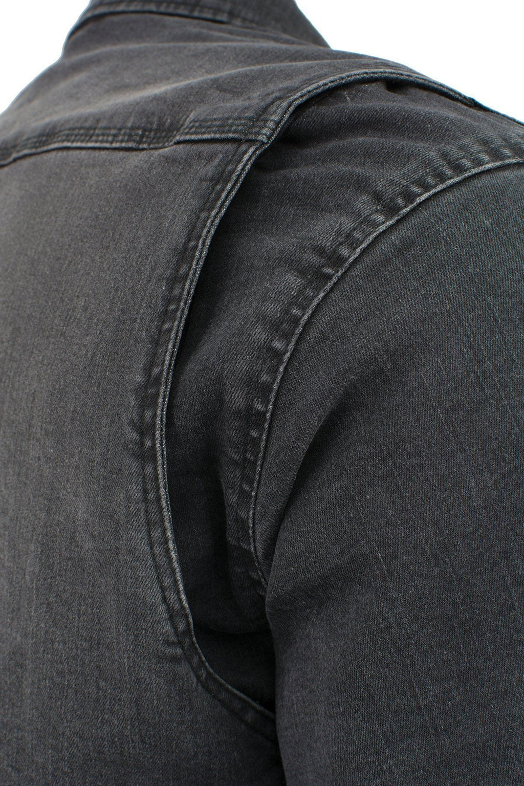 Milwaukee Leather MPM1620 Men's Black Flannel Biker Shirt w/ CE Approved Armor - Reinforced w/ Aramid Fibers