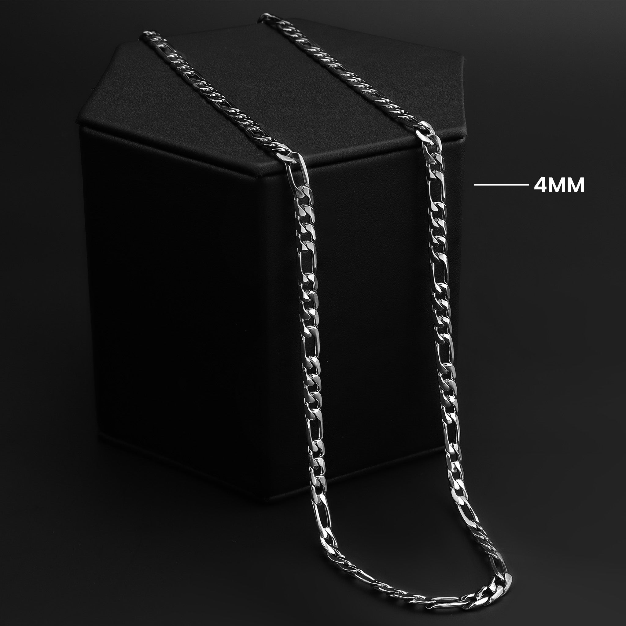 Stainless Steel Figaro Chain Necklace